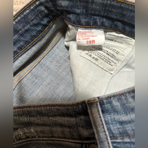 AG Adriano Goldschmied EX Boyfriend Crop Stretch Distressed Blue Jeans 28R - Picture 6 of 8